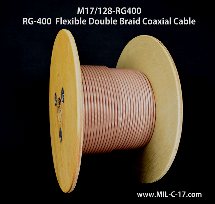 RG-400 Cable, RG400 Cable, M17/128-RG400, RG-400, RG400, RG-400 Cable Manufacturer, RG-400 Coaxial Cable, MIL-C-17/128 Cable, MIL-DTL-17 RG-400 Cable, Low Density PTFE Microwave Coaxial Cable, Micro-Coax Cable, Utiflex Cable, UFA210B, UFB311A, UFB293C, UFA210A